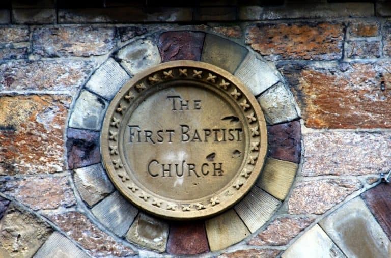 First Baptist Church sign