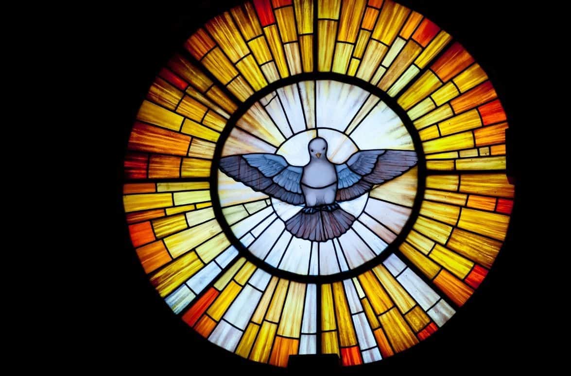 Holy Spirit stained glass