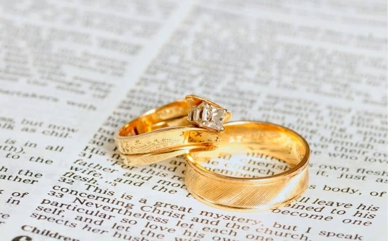 Christian wedding rings