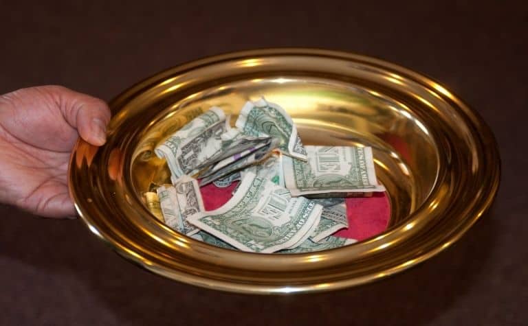 church offering plate