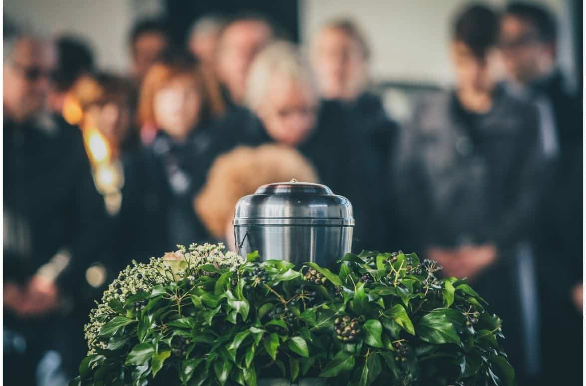 urn at a funeral