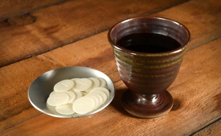 Bread and communion cup