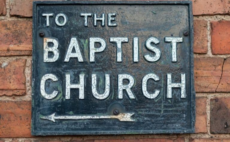 Baptist church sign