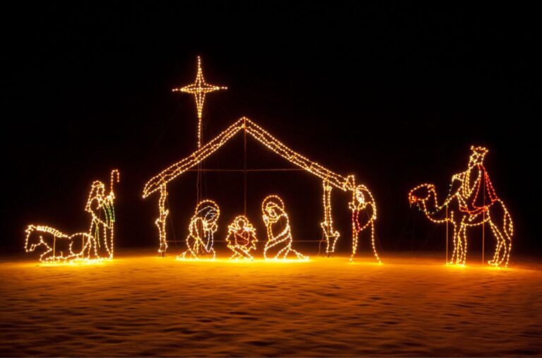 Jesus born in a manger