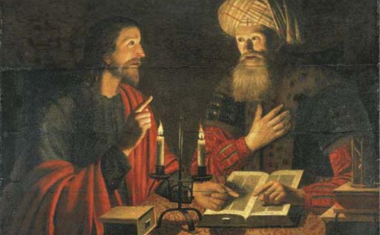 Jesus Christ and Nicodemus