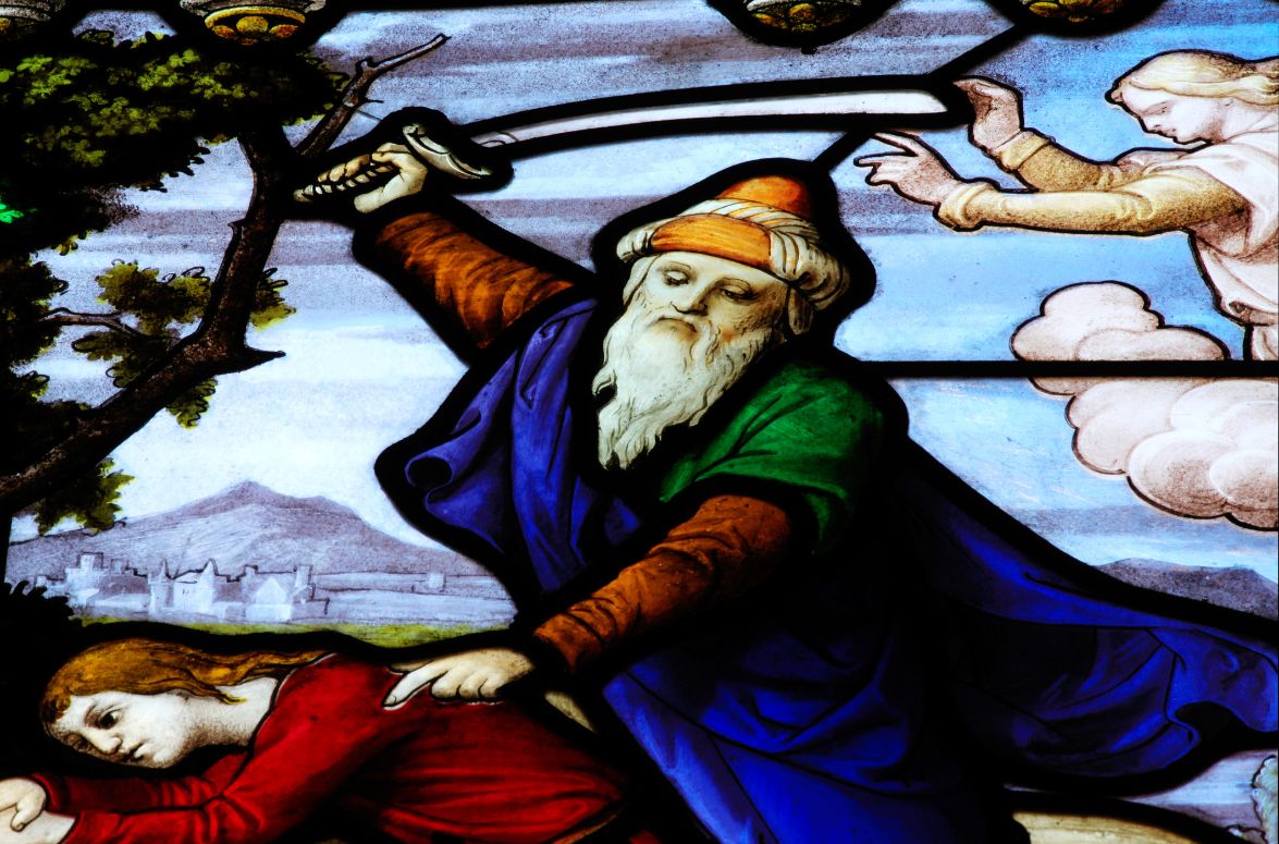 Abraham sacrifices Isaac